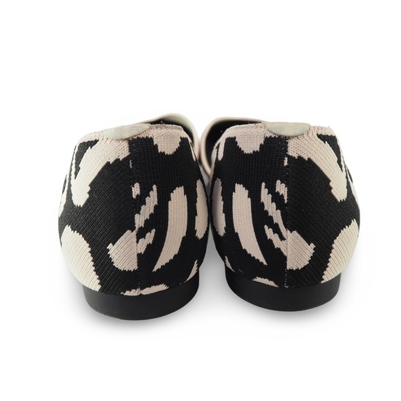 Vivaia Melia Pointed-Toe D'Orsay Flats Women 10.5 Ecru Tiger Print Sustainable - Picture 5 of 11